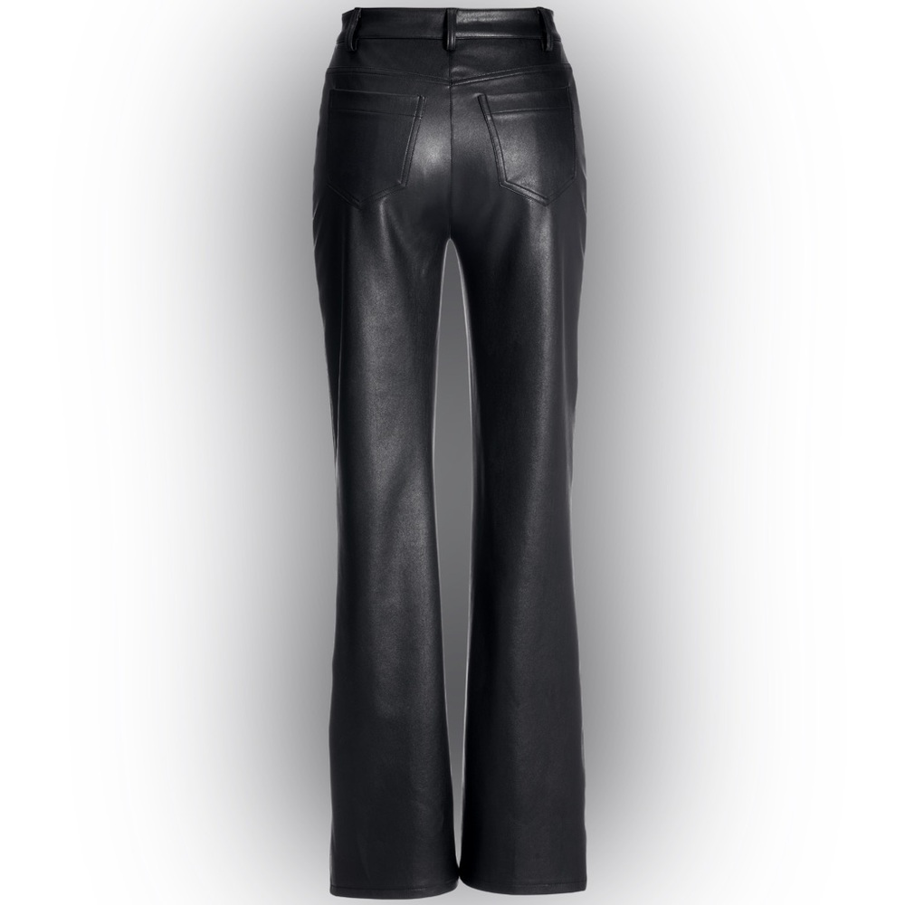 BOSTON PROPER Malibu Faux Leather Wide Leg Five Pocket Pant - Picture 4 of 10